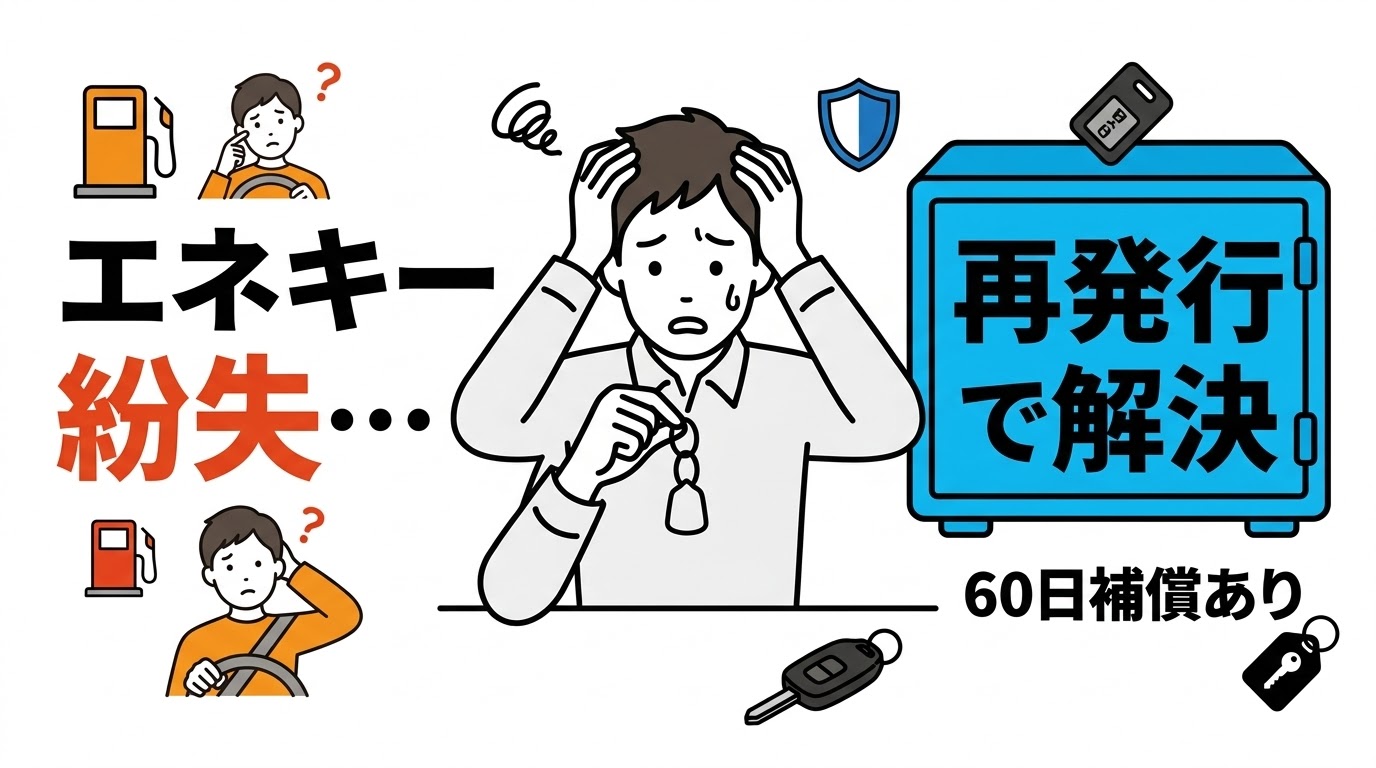 エネキー紛失時の対処法（再発行で解決する図）