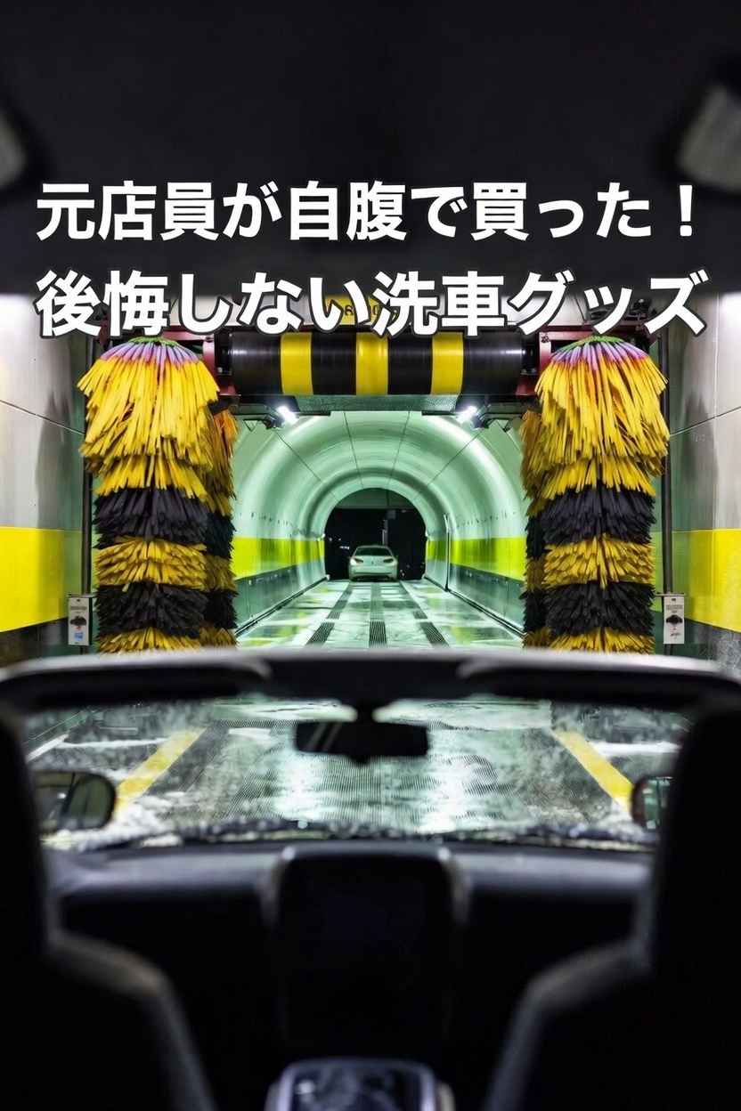 運転席から見た洗車機内の様子と元店員推奨の洗車グッズ紹介