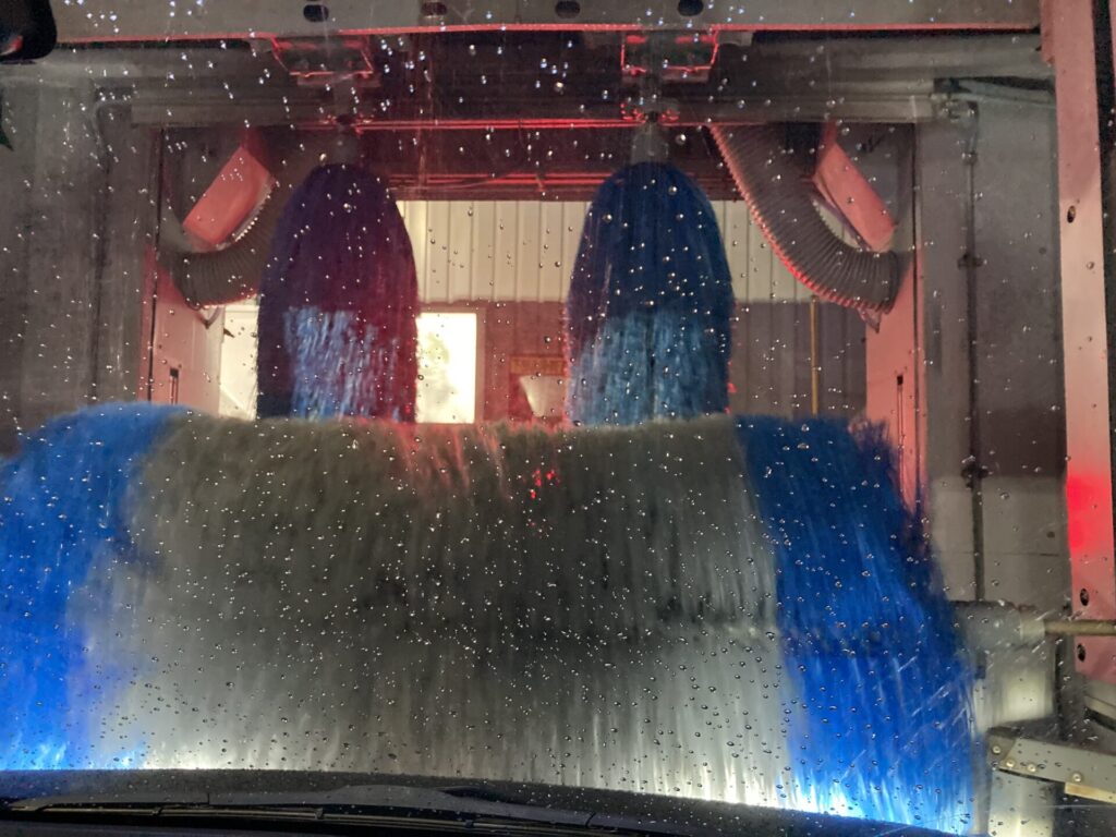 出光の洗車ブラシの様子