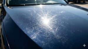 洗車機でついた細かい傷の例（ビフォー）